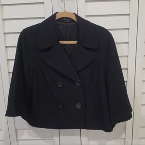 Theory Gerta - Cropped Wool 3/4th Sleeve Jacket